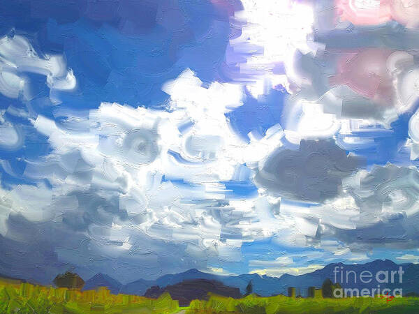 Painting Art Print featuring the painting Sky by Angie Braun