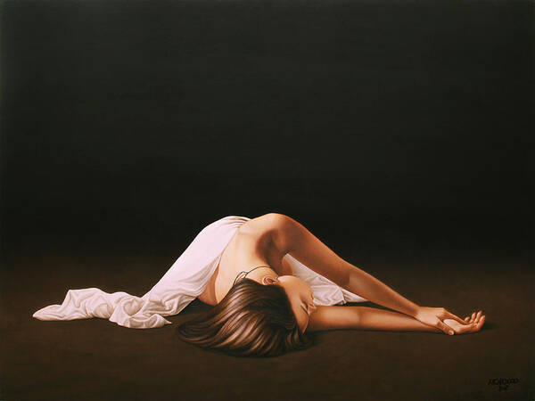 Nude Art Print featuring the painting Sleeping Beauty by Horacio Cardozo
