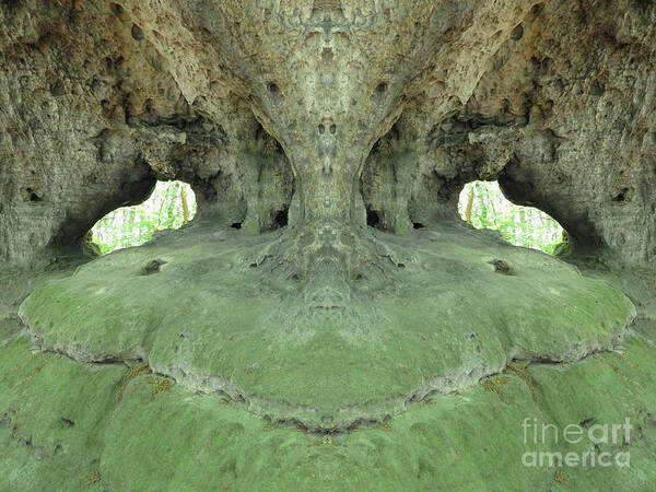 Smiling Art Print featuring the photograph Smiling Rock - bizarre rock formation by Michal Boubin