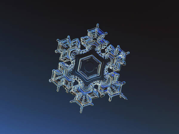 Snowflake Art Print featuring the photograph Snowflake photo - Spark by Alexey Kljatov