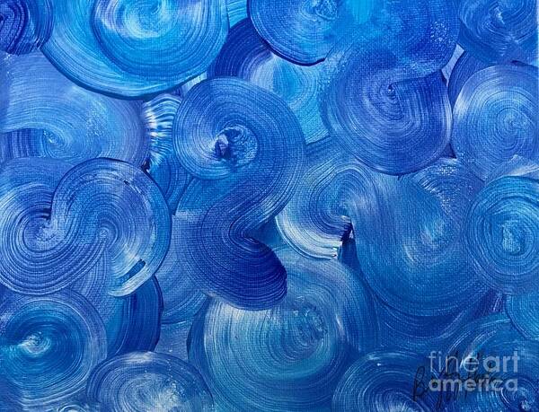 Blue Art Print featuring the painting So Now What by Buffy Heslin