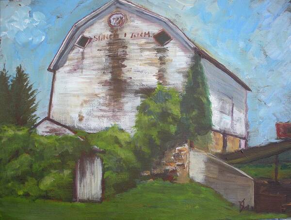 Barn Art Print featuring the painting So This Is Goodbye by Lee Stockwell