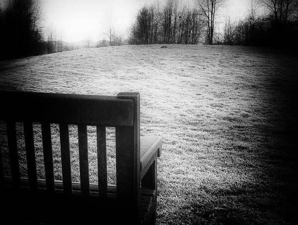 Bench Art Print featuring the photograph Solitary Bench in Winter by Gary Karlsen