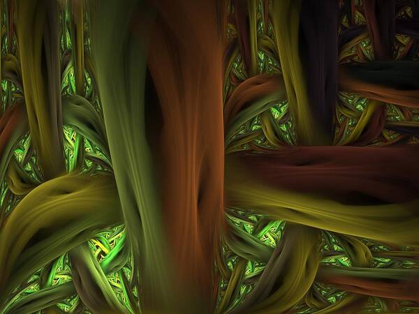 Fractal Art Print featuring the digital art Some enchanted forest by Ian Duncan Anderson