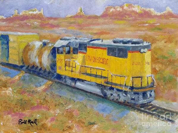 Train Art Print featuring the painting South West Union Pacific by William Reed