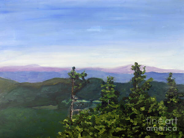 America Art Print featuring the painting Spring On Top of Jay Peak by Donna Walsh
