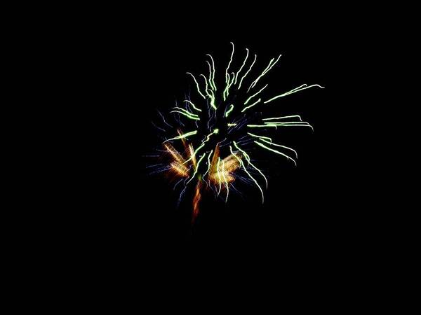 Fireworks Art Print featuring the photograph Squiggles 03 by Pamela Critchlow