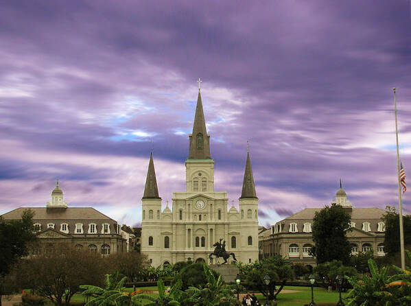 Cityscape Art Print featuring the photograph St. Louis Cathedral by Tom Hefko