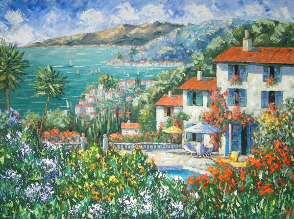 Seascape Art Print featuring the painting St Tropez by Frederic Payet