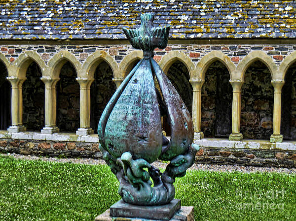 Statue Art Print featuring the photograph Statue at the Abbey by Roberta Byram