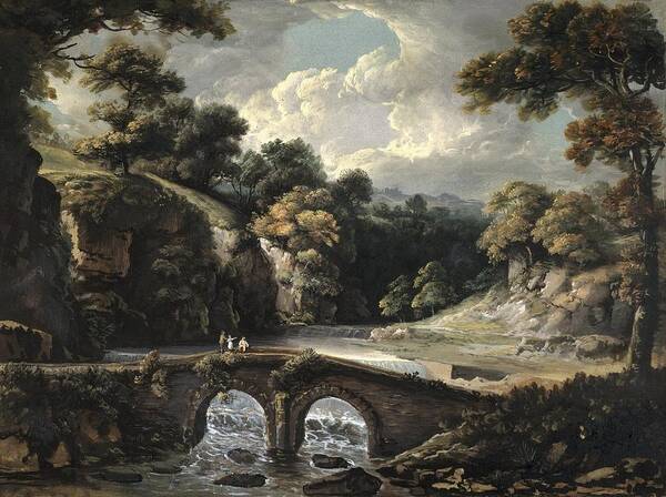 George Willie Beck (american Art Print featuring the painting Stone Bridge over the Wissahickon by MotionAge Designs