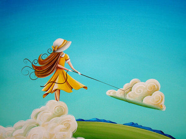 Girl Art Print featuring the painting Storm Development by Cindy Thornton