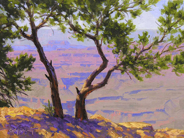 Grand Canyon Art Print featuring the painting Study for Canyon Portal by Cody DeLong