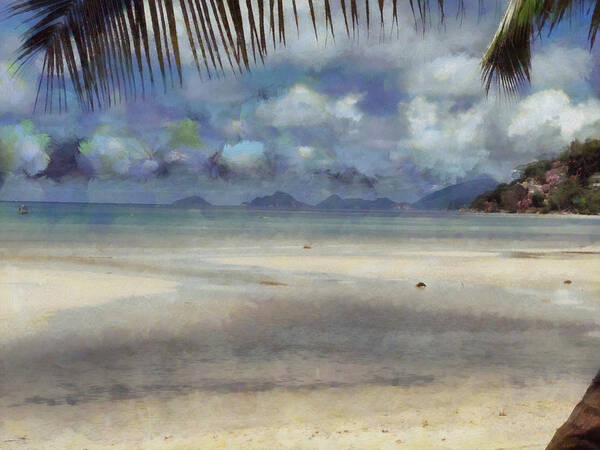 Seychelles Art Print featuring the photograph Stunning beach view by Ashish Agarwal