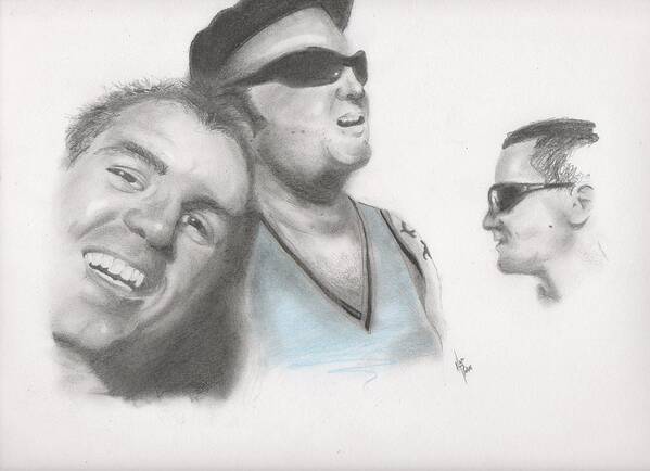 Sublime Art Print featuring the drawing Sublime Trio by Matt Burke