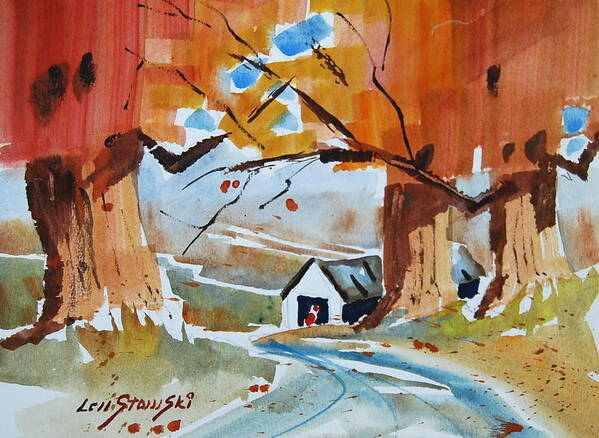 Berkshire Hills Paintings Art Print featuring the painting Sugar Maples by Len Stomski