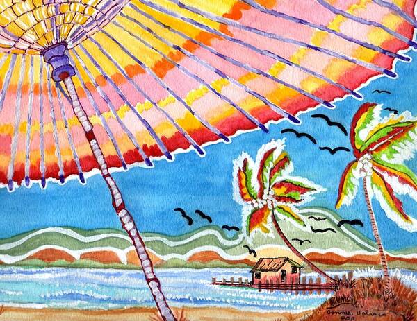 Beautiful Summer Day Art Print featuring the painting Summer Breezes by Connie Valasco