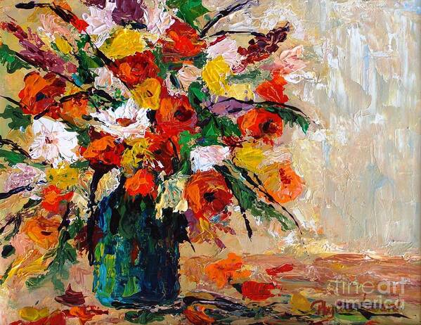 Flowers Art Print featuring the painting Summer's Riot by Phyllis Howard