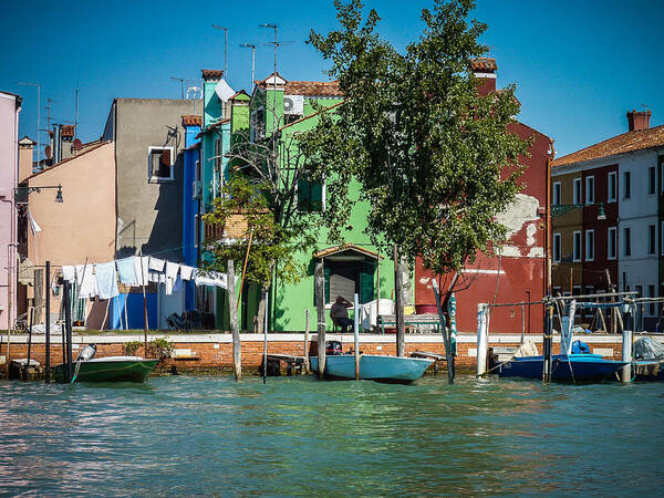 Burano Art Print featuring the photograph Sun Dried Whites by Pamela Newcomb