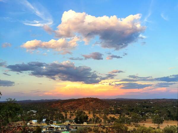 Sunset Art Print featuring the photograph Sunset at Alice Springs #2 by Pat Moore