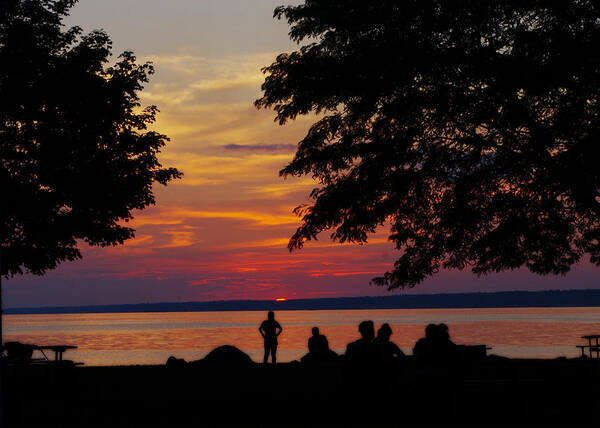 Lori Kingston Art Print featuring the photograph Sunset at Sylvan Beach by Lori Kingston