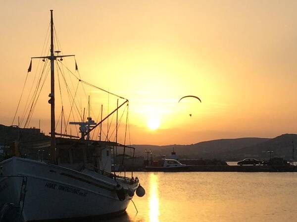 Colette Art Print featuring the photograph Sunset on Paros Island Greece by Colette V Hera Guggenheim