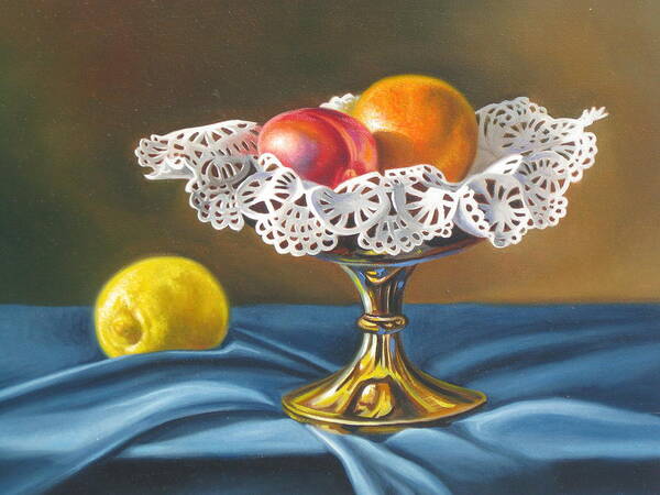 Still Life Art Print featuring the painting Sweet Lace by Arnold Hurley