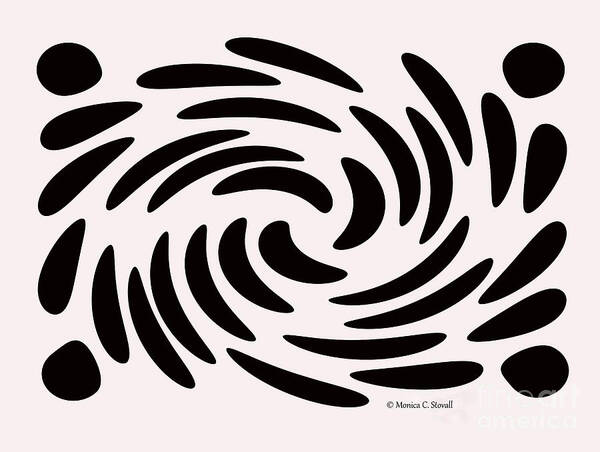 Graphic Designs Art Print featuring the digital art Swirls N Dots 56 by Monica C Stovall