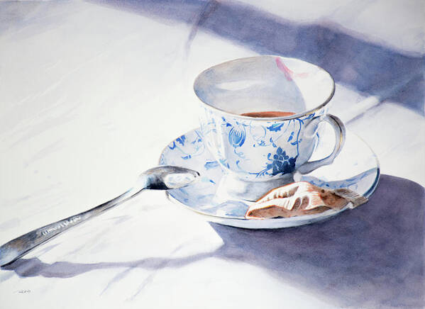Watercolor Art Print featuring the painting Tea For One by Christopher Reid