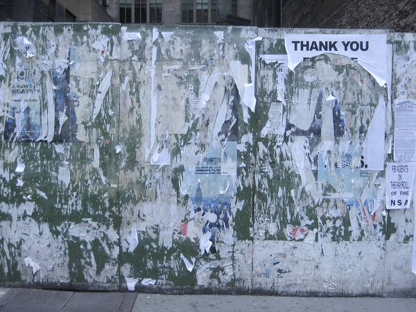 Wall Art Print featuring the photograph Thank You in New York 2011 by Erik Burg