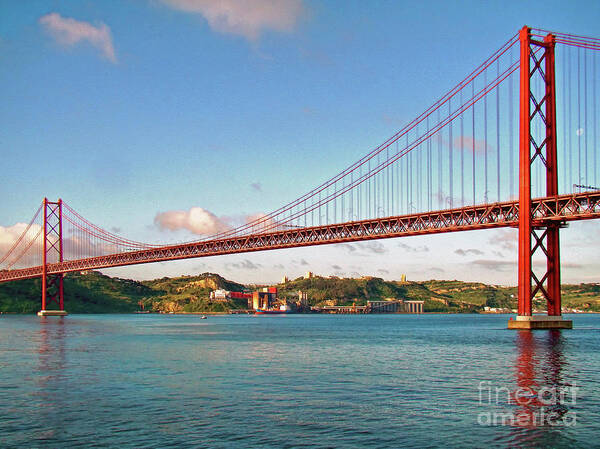 Portugal Art Print featuring the photograph The 25th of April Suspension Bridge by Sue Melvin
