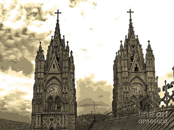 Virgen Art Print featuring the photograph The Best View In Quito V by Al Bourassa