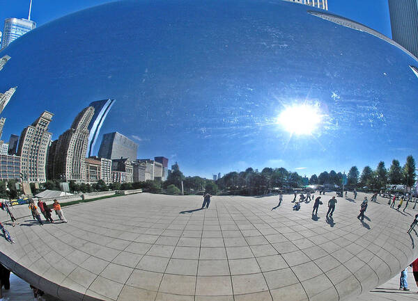 Bean Art Print featuring the photograph The Cloud Gate in Chicago by Terence McSorley