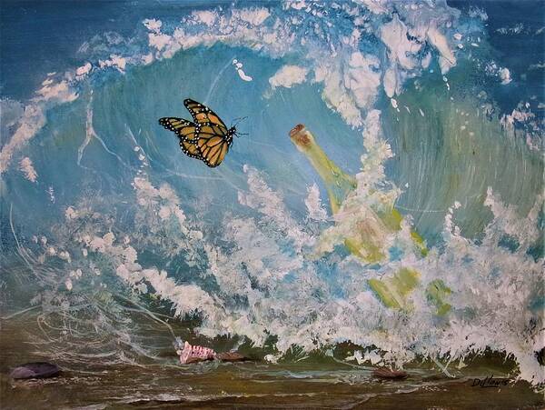 Monarch Art Print featuring the painting The Crossing by Michael Dillon