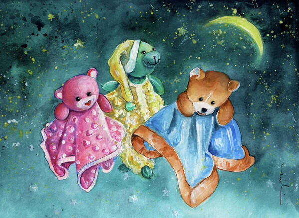Truffle Mcfurry Art Print featuring the painting The Doo Doo Bears by Miki De Goodaboom