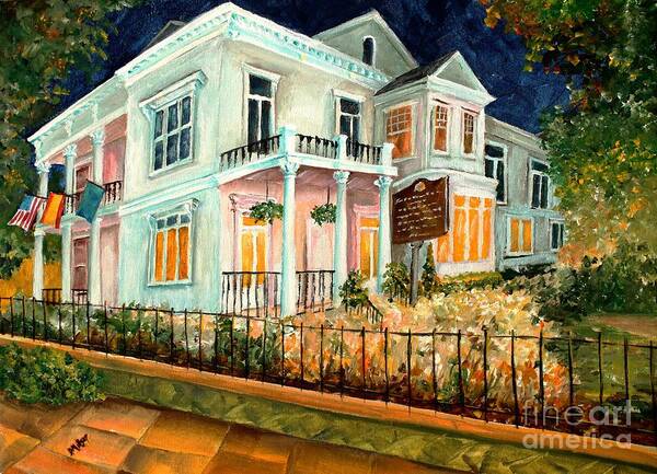 New Orleans Art Print featuring the painting The Elms in New Orleans by Diane Millsap