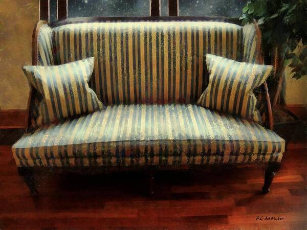 Couch Art Print featuring the painting The Empire Settee by RC DeWinter