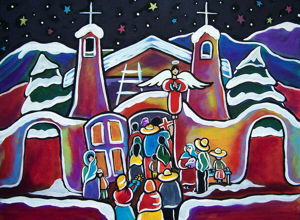 Church Art Print featuring the painting The Faithful by Jan Oliver-Schultz