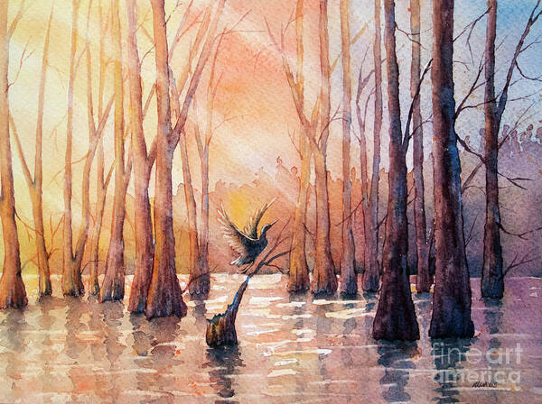 Nature Art Print featuring the painting River Dreamin' by Rebecca Davis