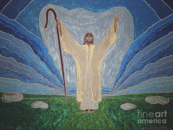 The Lord Is My Shepherd Art Print featuring the painting The Lord Is My Shepherd mgp by Daniel Henning