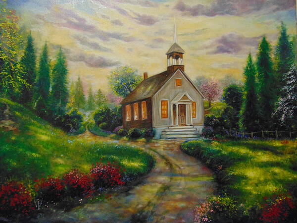 Landscape Emery Franklin Art Print featuring the painting The Love Of God by Emery Franklin