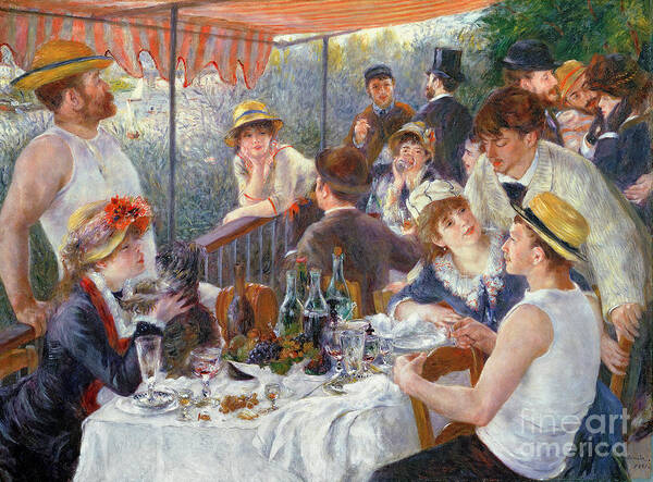 The Art Print featuring the painting The Luncheon of the Boating Party by Pierre Auguste Renoir