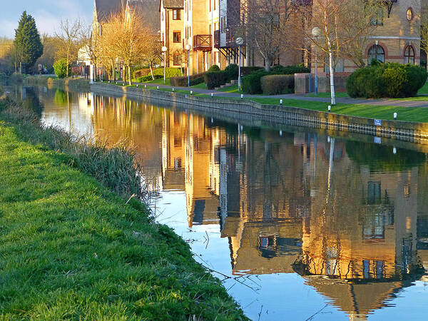 River Art Print featuring the photograph The Maltings Reflections by Gill Billington