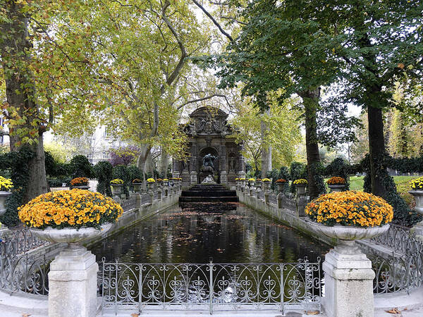 Paris Art Print featuring the photograph The Medici Fountain At The Luxembourg Gardens by Rick Rosenshein