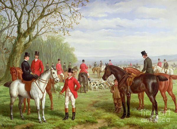 The Art Print featuring the painting The Meet by Edward Benjamin Herberte