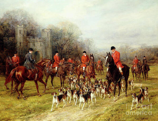 The Meet Art Print featuring the painting The Meet by Heywood Hardy