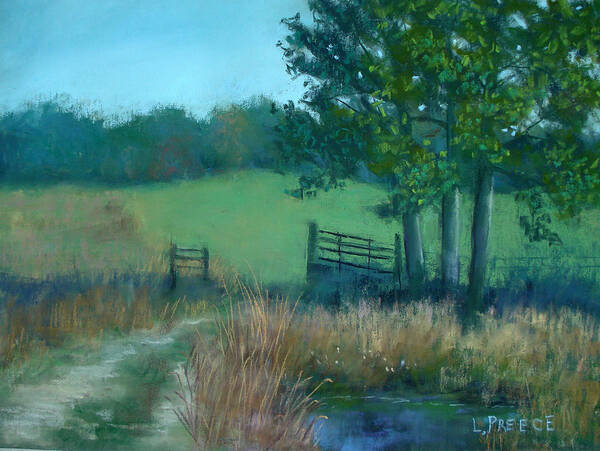Farm Art Print featuring the painting The Old Gate by Linda Preece