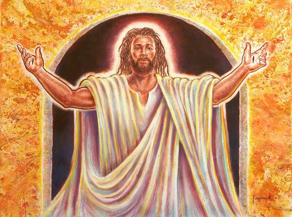 Jesus Art Print featuring the painting The Resurrection and the Life by Raymond Walker