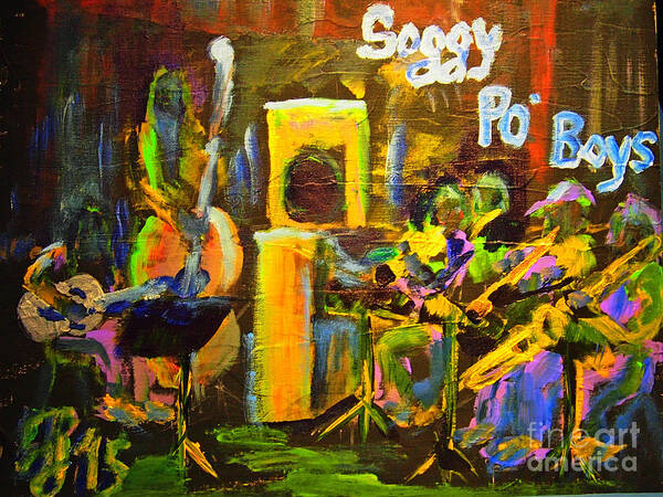  Art Print featuring the painting The Soggy Po Boys by Francois Lamothe
