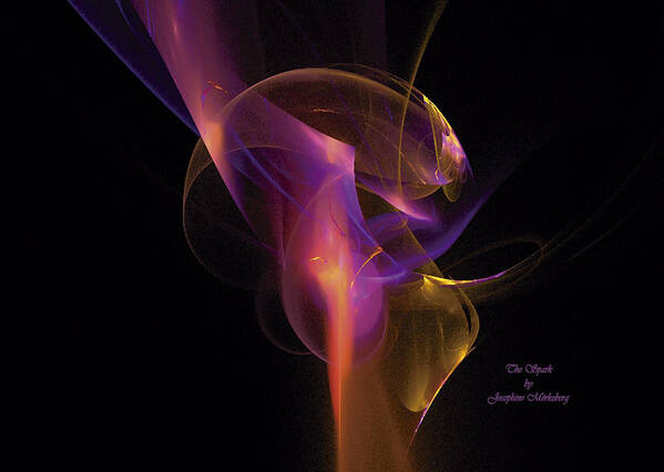 Sparks Art Print featuring the digital art The Spark by Josephine Morkeberg